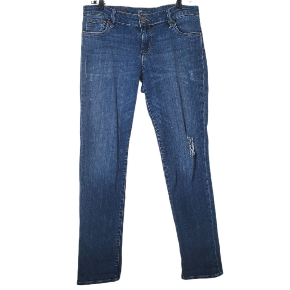 KUT from the Kloth Catherine Boyfriend Jeans Blue Distressed Size 8 KP176MA5SF